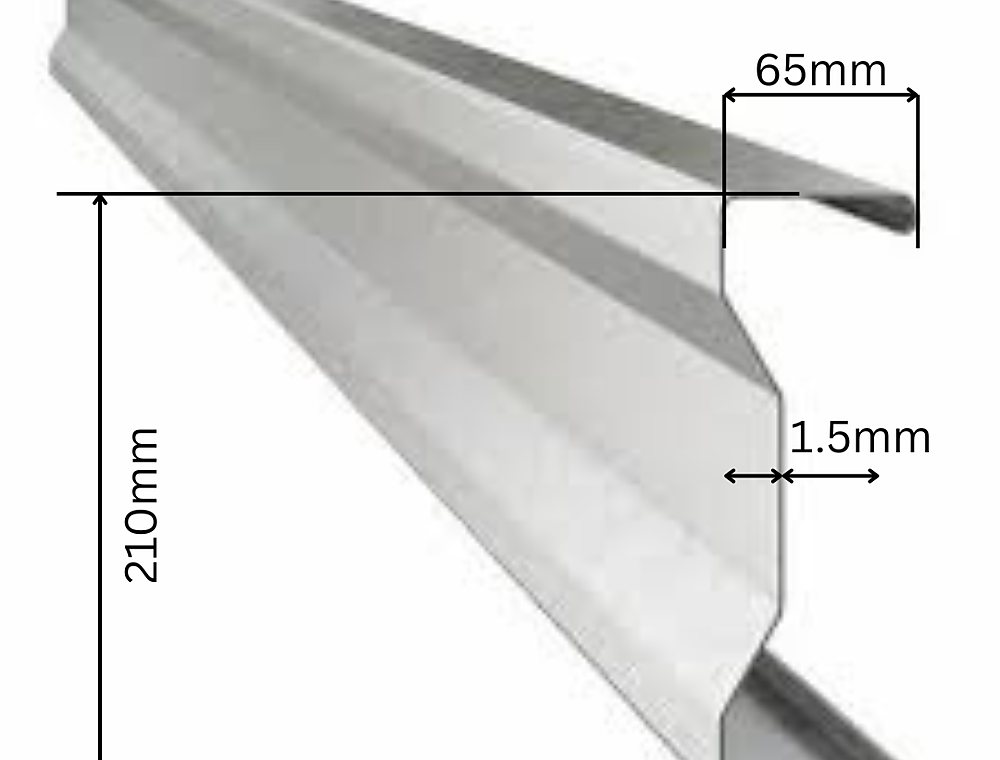 Galvanised C purlin section